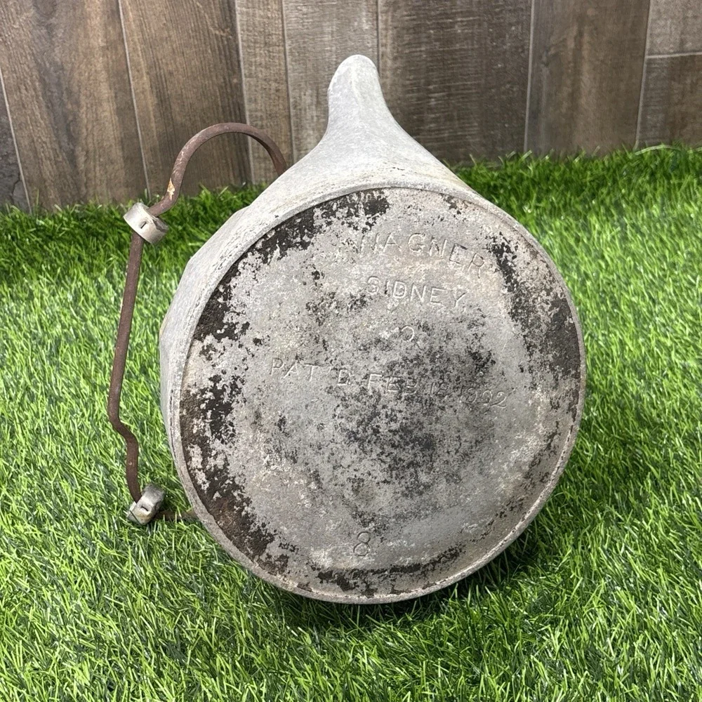 Vintage Wagner Ware Sidney O No. 8 Aluminum Camp Tea Kettle Coffee Pot USA